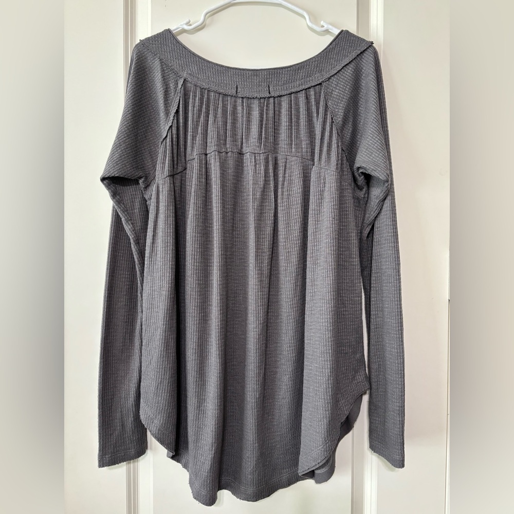 We The Free Light Weight Long Sleeve Waffle Knit Tunic Top Like New Medium - Picture 2 of 9